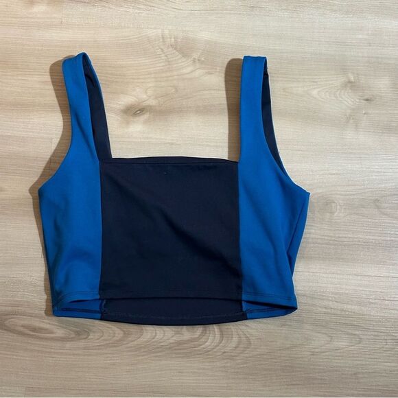 Sincerely Jules Shades of Blue Colorblock Sports Bra Size Medium‎ - Picture 1 of 10